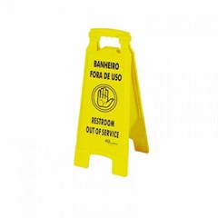 PLACA SINAL. BANH. FORA DE USO