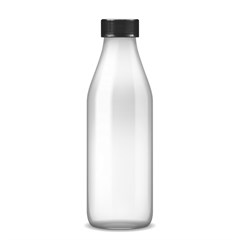 GARRAFA TRANSPARENTE 1 LITRO  REDONDA COM TAMPA GALVANIZADA G3500