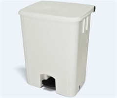 COLETOR 80 LITROS BRANCO COM PEDAL
