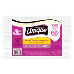 PAPEL TOALHA INTERFOLHADO UNIQUE SLIM 1000FLS