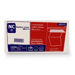 PAPEL TOALHA INTERFOLHADO FOLHA SIMPLES 2D NC 1000 FOLHAS