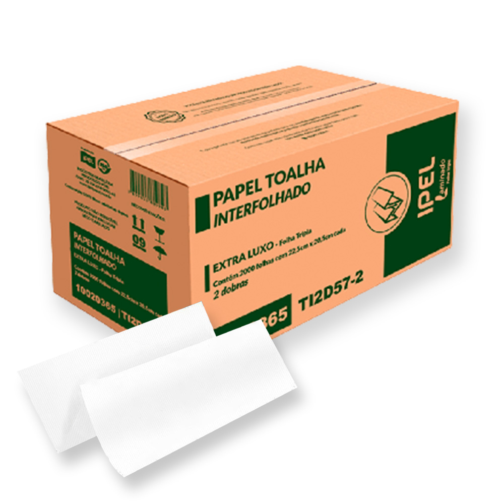 PAPEL TOALHA INTERFOLHADO FOLHA TRIPLA TI2D57 2000FL