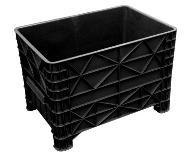 CAIXA PLASTICA 370L C/RODAS BRANCO