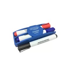 KIT MARCADOR 3 UNIDADES COM APAGADOR QUADRO BRANCO