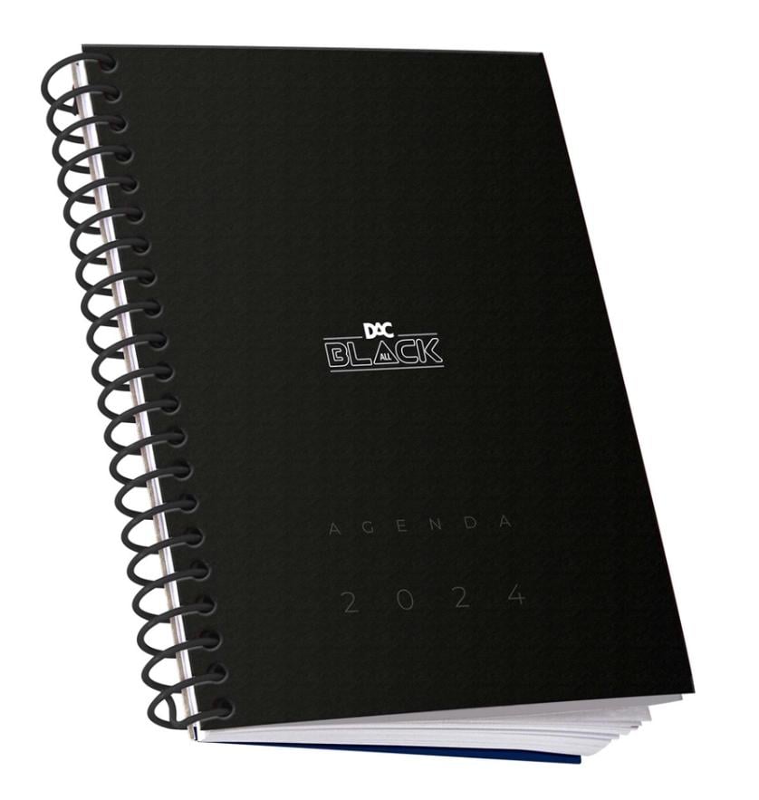 AGENDA ESPIRAL ALL BLACK 2024