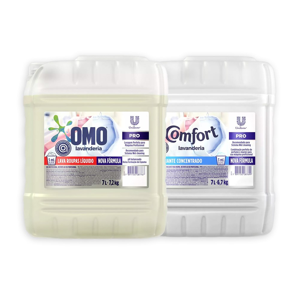 KIT OMO + COMFORT LAVANDERIA 7L