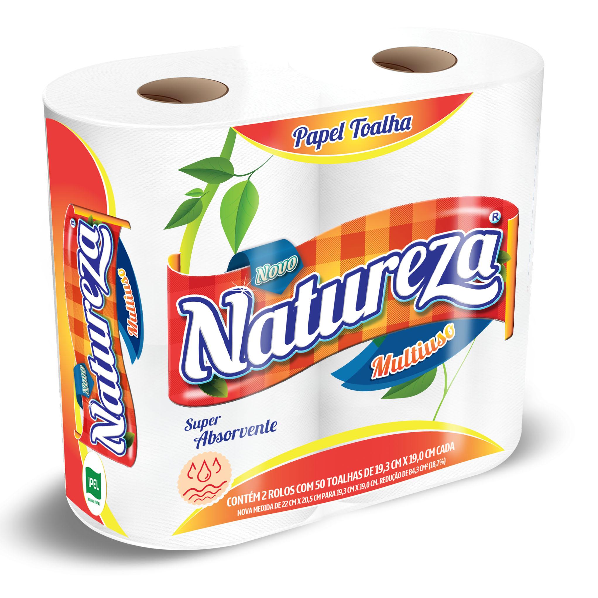 PAPEL TOALHA ABSORVENTE NATUREZA 2 ROLOS