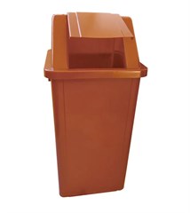 LIXEIRA 100L MARROM TAMPA BASCULANTE