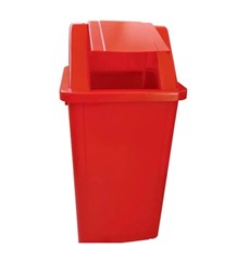 LIXEIRA 100L VERMELHO TAMPA BASCULANTE