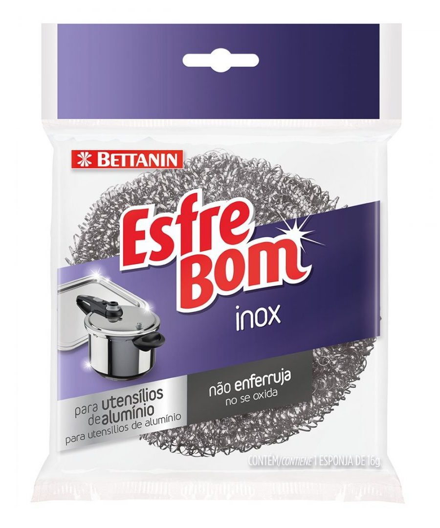 ESPONJA METALICA INOX ESFREBOM