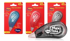 CORRETIVO FITA MAXI TAPE 5MMX4M PT/AZUL/VERMELHO