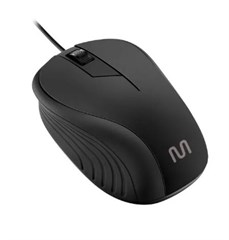 MOUSE WAVE EMBORRACHADO PRETO USB