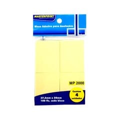 BLOCO ADESIVO 37X50MM AMARELO 4X100 F