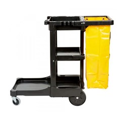 CARRO LIMPEZA COMPACTO PRETO