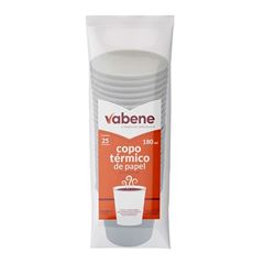COPO PAPEL VÁLVULA BENE 180ML BRANCO 25UN