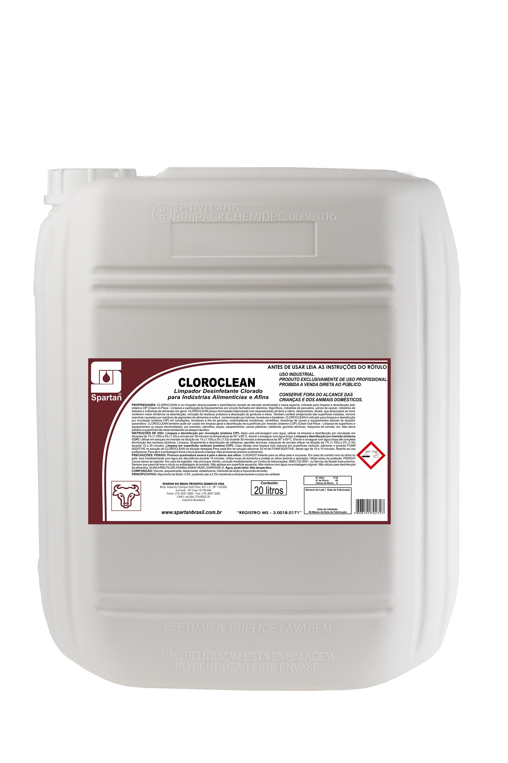 DETERGENTE 20L CLOROCLEAN