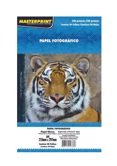 PAPEL FOTOGRAFICO GLOSSY A4 230G 50FL