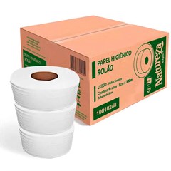 PAPEL HIGIÊNICO ROLO FOLHA SIMPLES NATUREZA 8X300 METROS