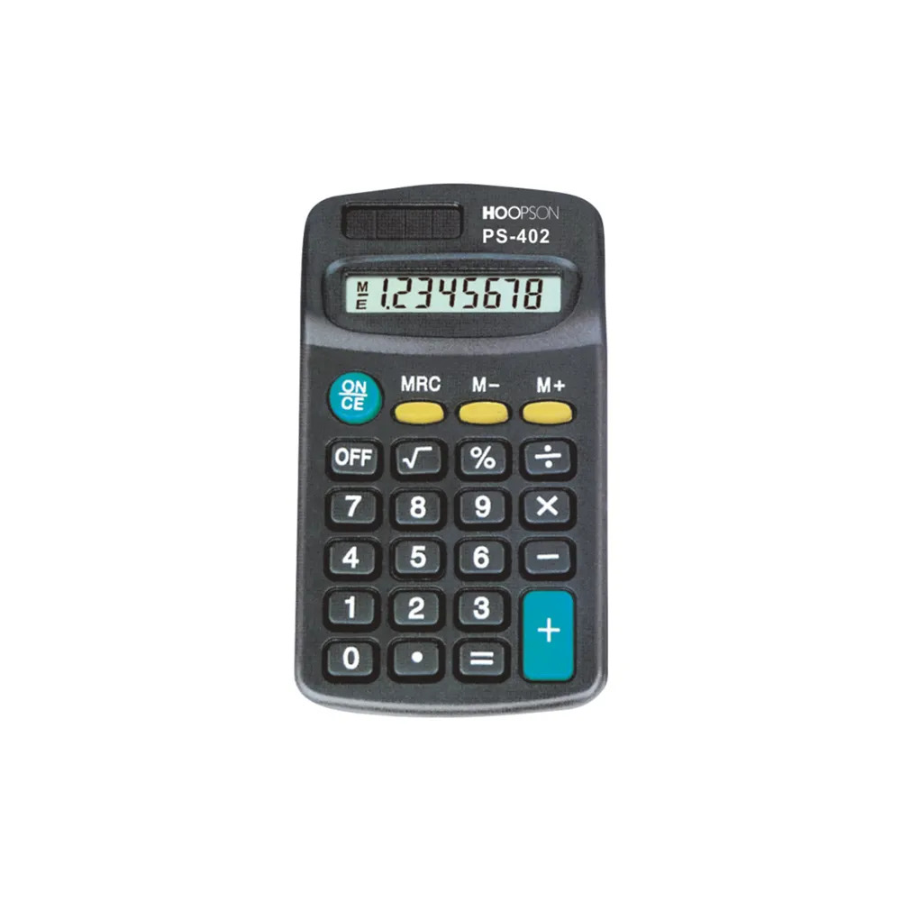 CALCULADORA 8 DIG PRETA HOOPSON PS-402