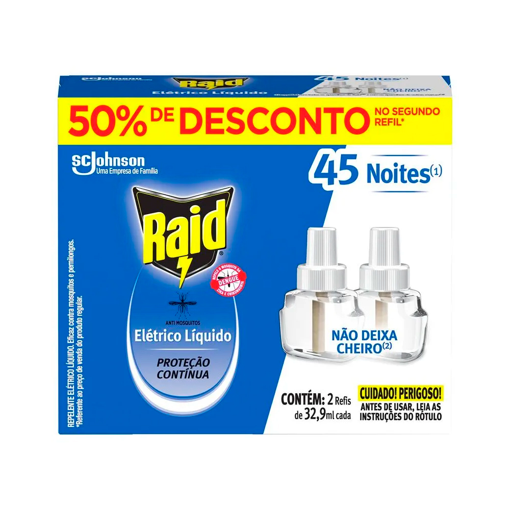 REFIL INSETICIDA ELETRONICO RAID 2UND