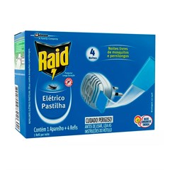 APARELHO ELETR INSETICIDA RAID C/4 REFIS