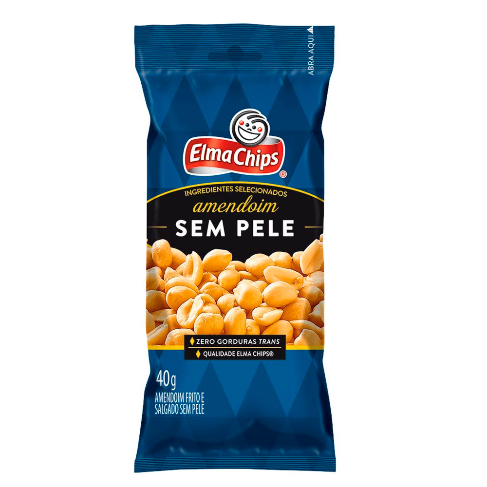 AMENDOIM SEM PELE ELMA CHIPS 40G