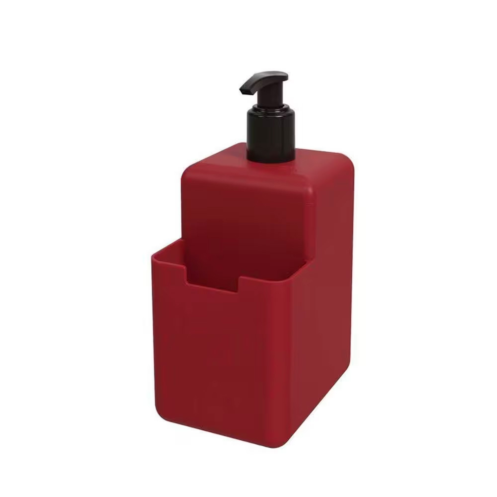 DISPENSER DETERG E ESPONJA 500ML VERMELHO