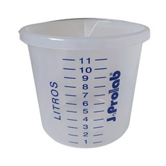 BALDE MEDIDOR 12LT TRANSPARENTE PROLAB