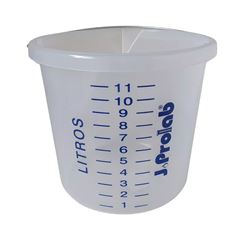 BALDE MEDIDOR 12LT TRANSPARENTE PROLAB