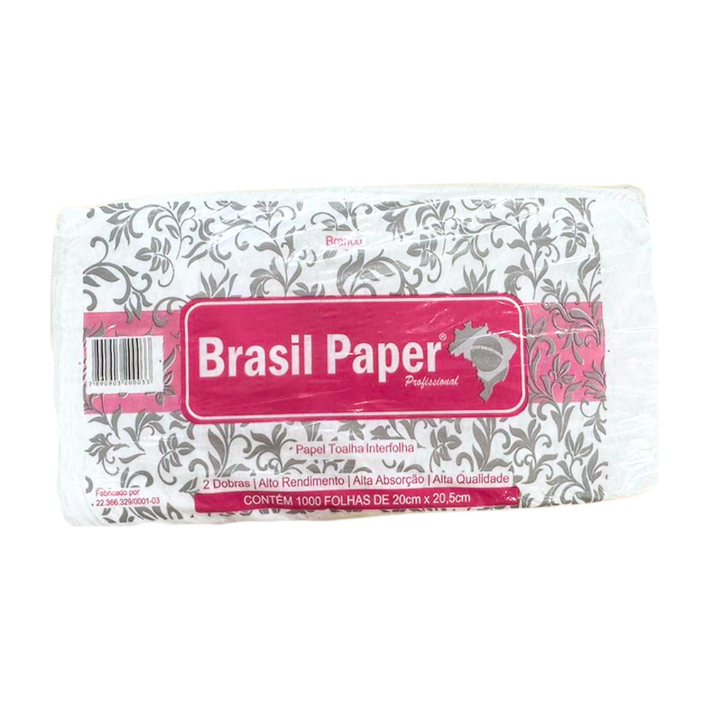 PAPEL TOALHA INTERFOLHADO BRASIL PAPER 1000FL