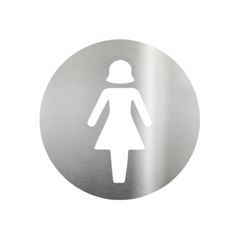 PLACA BANHEIRO INOX FEMININO