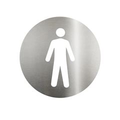 PLACA BANHEIRO INOX MASCULINO