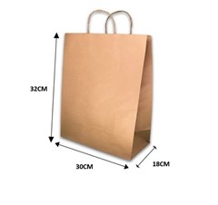 SACOLA KRAFT LISA G 32X30X18 25UN