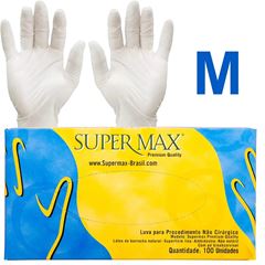 LUVA LATEX COM PO M PARA PROCEDIMENTO NAO CIRURGICO 100UN