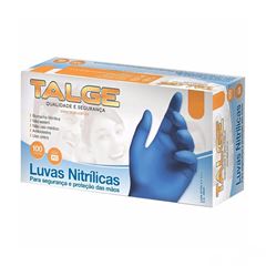 LUVA NITRILICA AZUL P S/PO 100UN