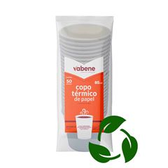 COPO PAPEL VABENE 85ML BRANCO 50 UNIDADES