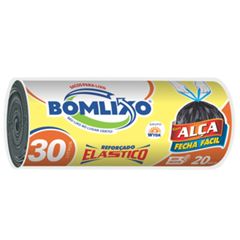 SACO LIXO REF FECHA FACIL 30L PRETO 20UN