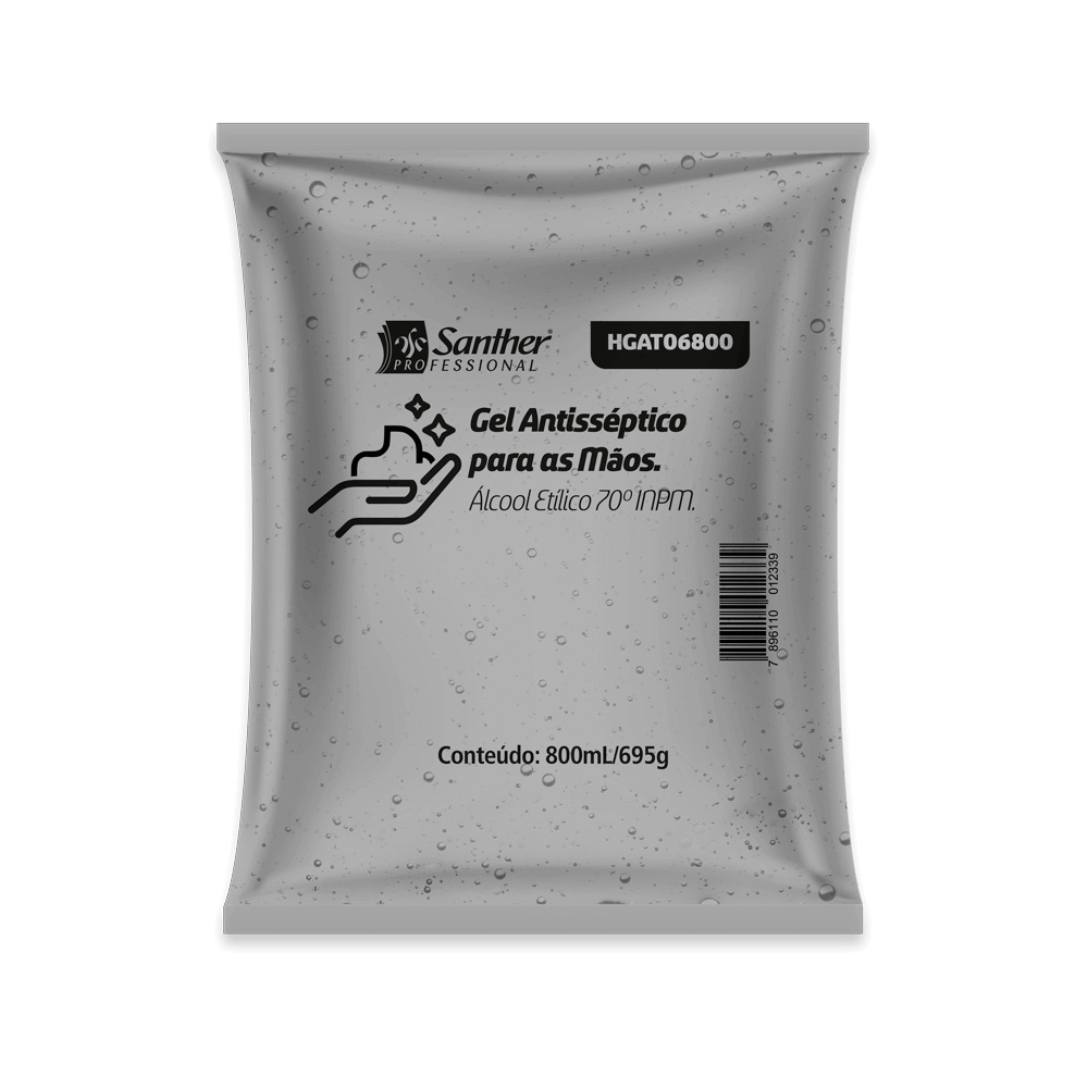 GEL ANTISSEPTICO 800ML PARA MAOS QUARTZ