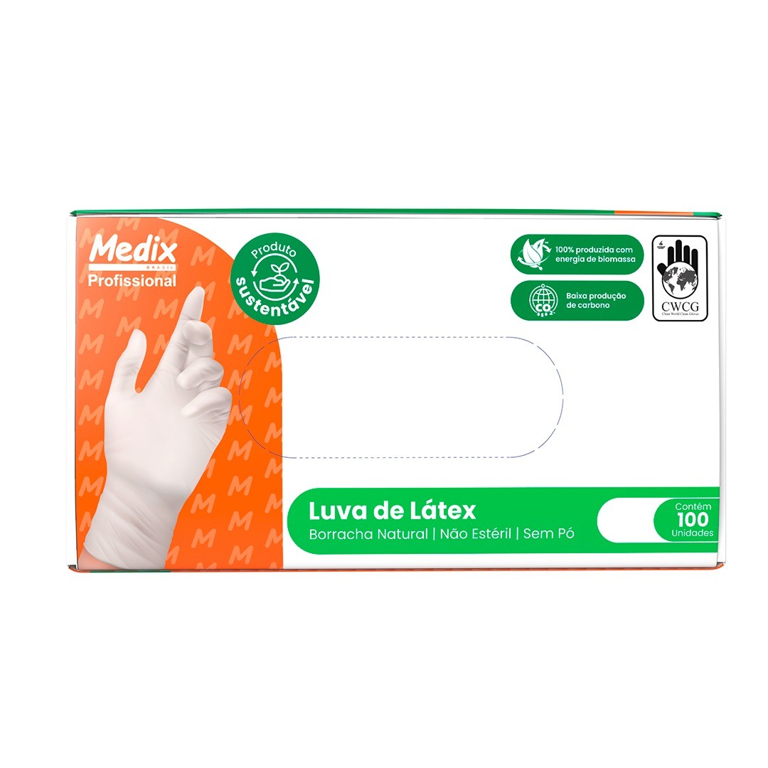 LUVA LATEX S/PO G PROC NAO CIRUR 100UN