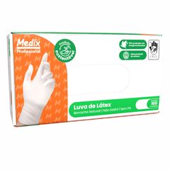 LUVA LATEX S/PO MP PROC NAO CIRUR 100UN