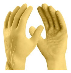 LUVA LATEX C/RANHURA P CANO LONGO VABENE