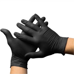 LUVA NITRILICA PRETA G SEM PO 100UN