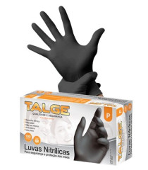 LUVA NITRILICA PRETA G SEM PO 100UN