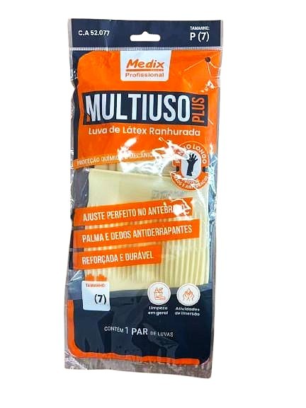 LUVA MULTIUSO PLUSLISA 38CM M NT.  MEDIX