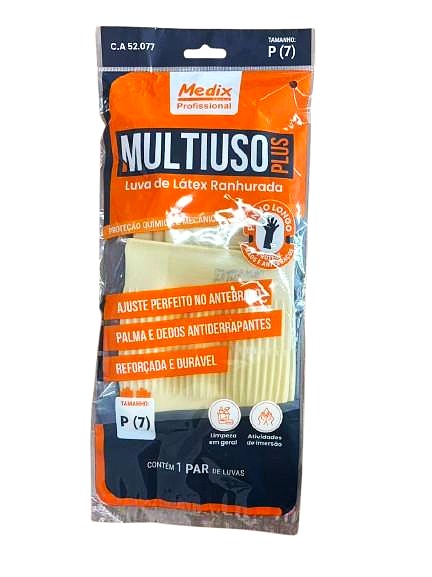 LUVA MULTIUSO PLUSLISA 38CM P NT.  MEDIX