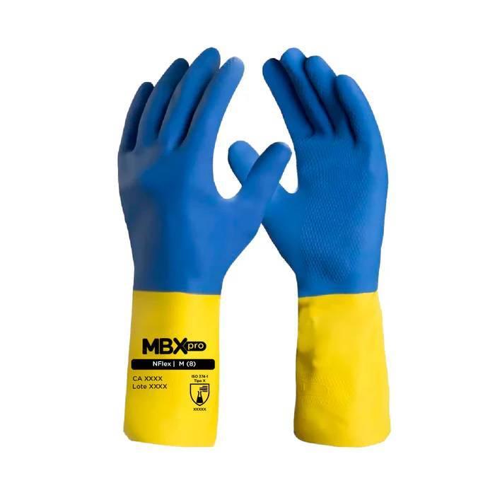 LUVA NFLEX TAM P LATEX BICOLOR MEDIX