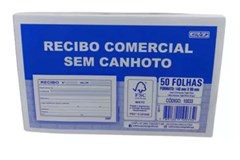 RECIBO COMERCIAL SEM CANHOTO 50 FOLHAS