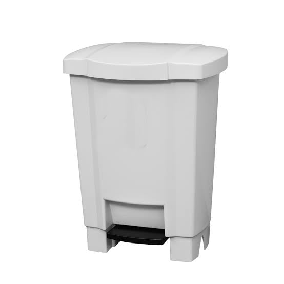 LIXEIRA BRANCA C/ PEDAL PRETO 18L