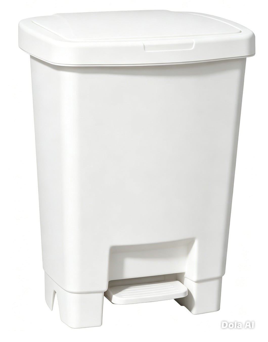 LIXEIRA BRANCA C/ PEDAL PRETO 50L