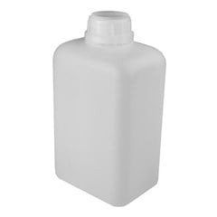 FRASCO PET RETANGULAR C/TAMPA 1L BRANCO
